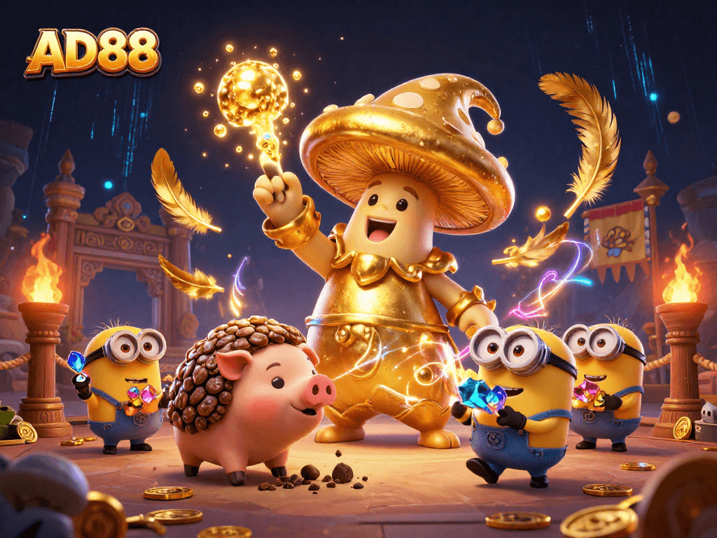 Experience instant wins with AD88's thrilling treasure hunt in a vibrant online gaming world.