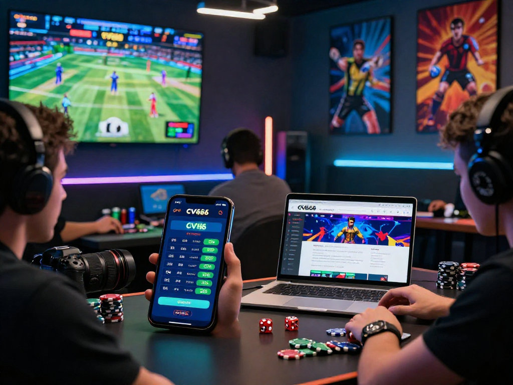 Engaged players enjoying CV666 online betting experience in a modern gaming environment with live sports odds.