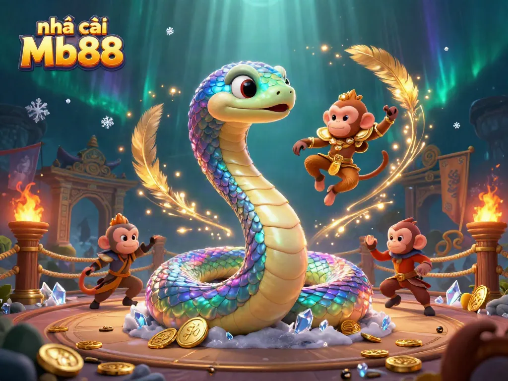 Engage with the vibrant world of nhà cái Mb88 amidst 3D casino elements and imaginative characters.