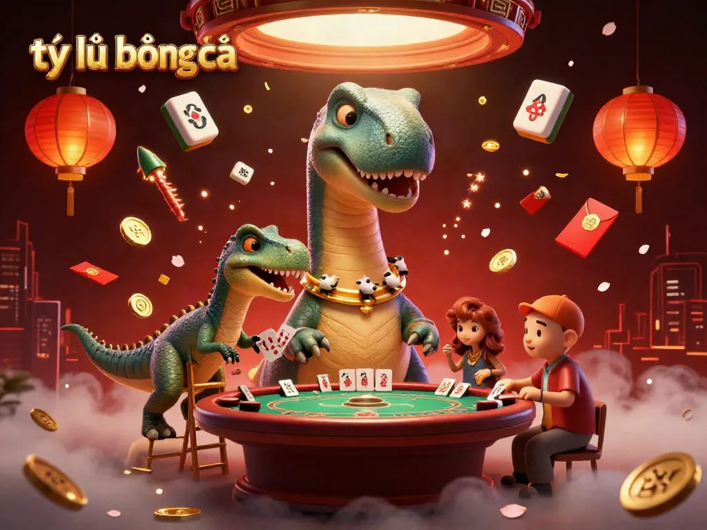 Experience the fun of tỷ lệ bóng đá through a vibrant animated casino scene filled with exciting characters.