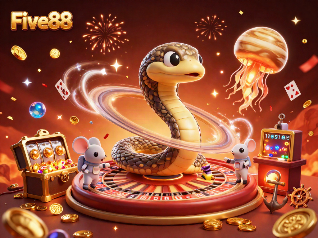 Engage with the thrilling world of Five88, where cosmic characters animate the essence of gaming and excitement.
