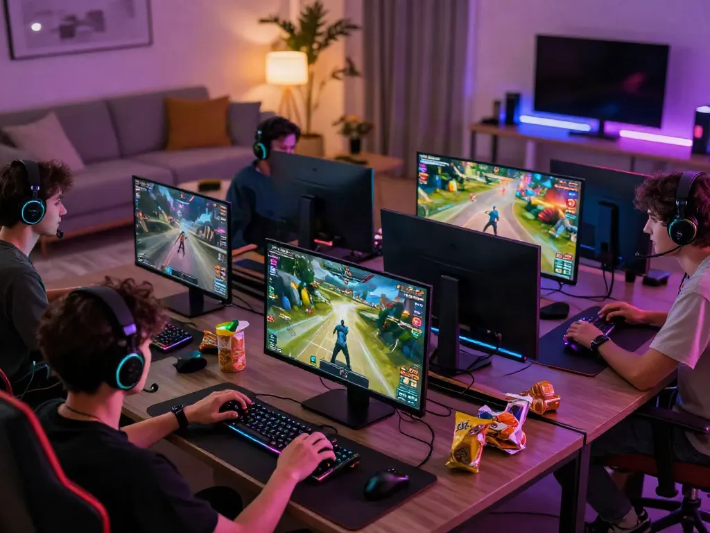 Exciting online gaming experience at DA88 with players engaged and vibrant graphics