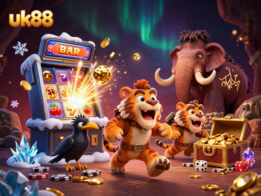Win big with uk88 at the lively prehistoric casino featuring vibrant characters and exciting games.