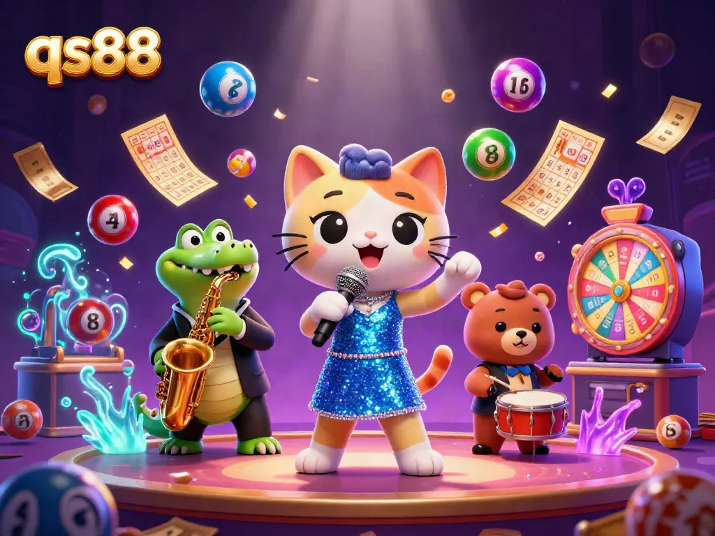 Engage with the vibrant world of qs88 as colorful lottery elements and lively characters bring casino excitement to life.