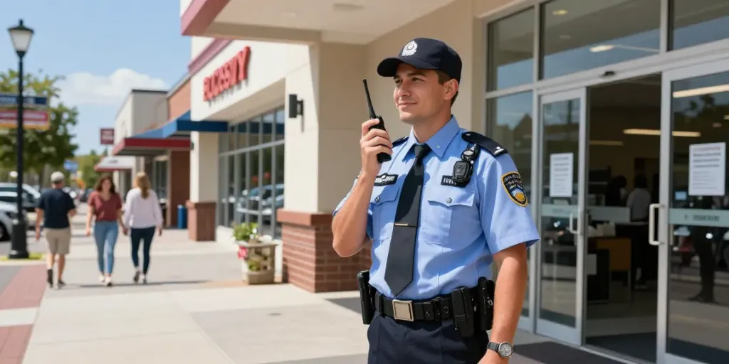 Trusted security guard providing local services in a busy community.