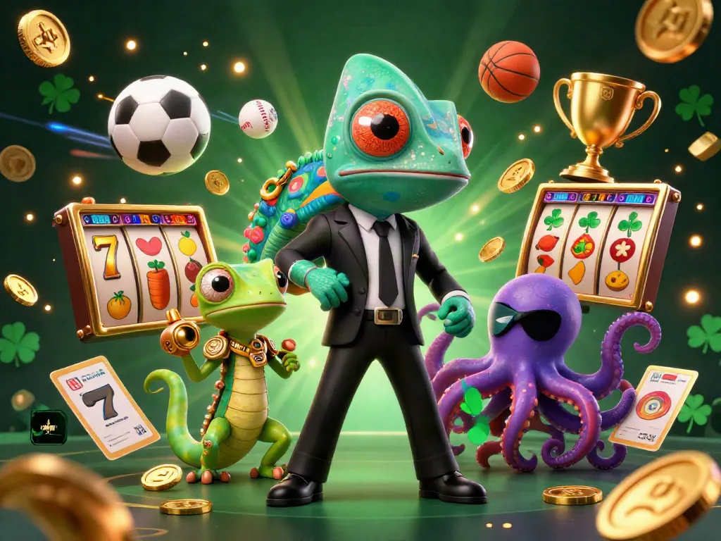 Engage in thrilling gameplay with web sunwin, showcasing a vibrant 3D illustration of characters in a casino setting.