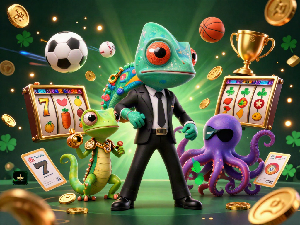 Engage in thrilling gameplay with web sunwin, showcasing a vibrant 3D illustration of characters in a casino setting.