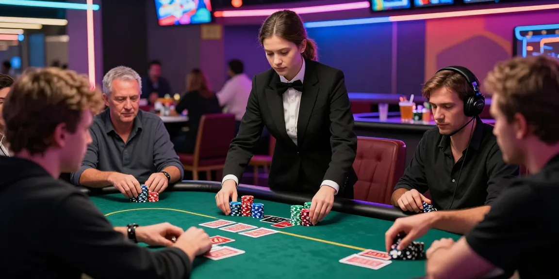 Exciting gaming scene at vin88 Casino with players engaged in poker.