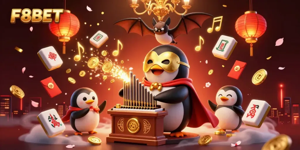 Join F8BET as you experience thrilling online gaming with a vibrant, festive atmosphere.
