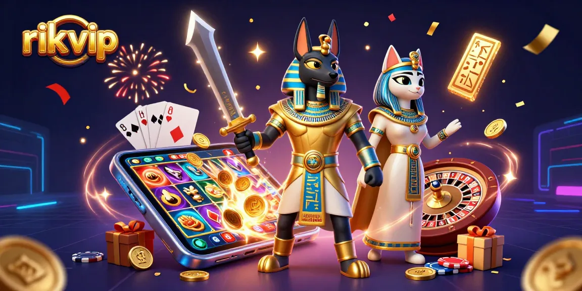 Experience the excitement of rik vip with stunning slot games and dynamic rewards amidst ancient Egyptian characters.