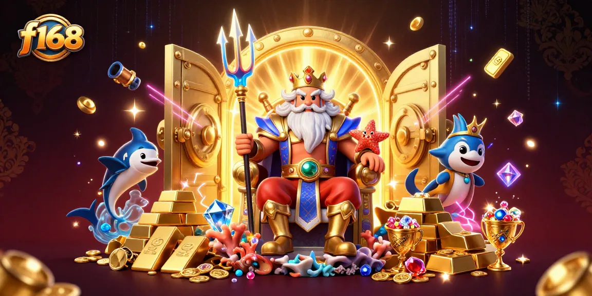 Experience thrilling gameplay at f168 with 3D characters celebrating wealth and excitement.
