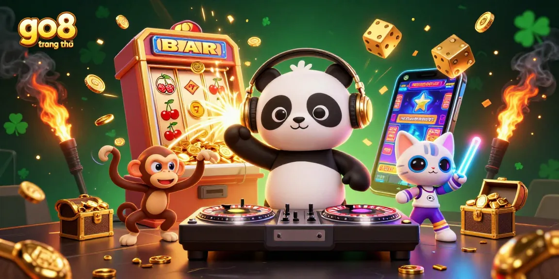 Experience the excitement of gaming at go8 trang chủ with vibrant characters and a dazzling casino atmosphere.