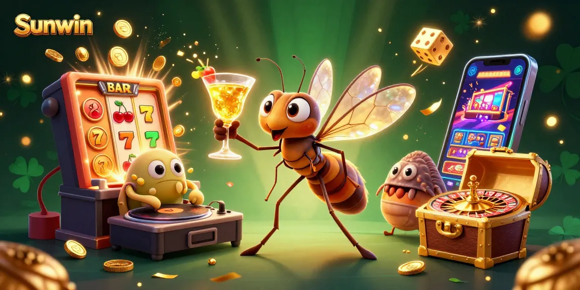 Engage with Sunwin's lively casino scene featuring unique 3D characters and vibrant gaming elements.