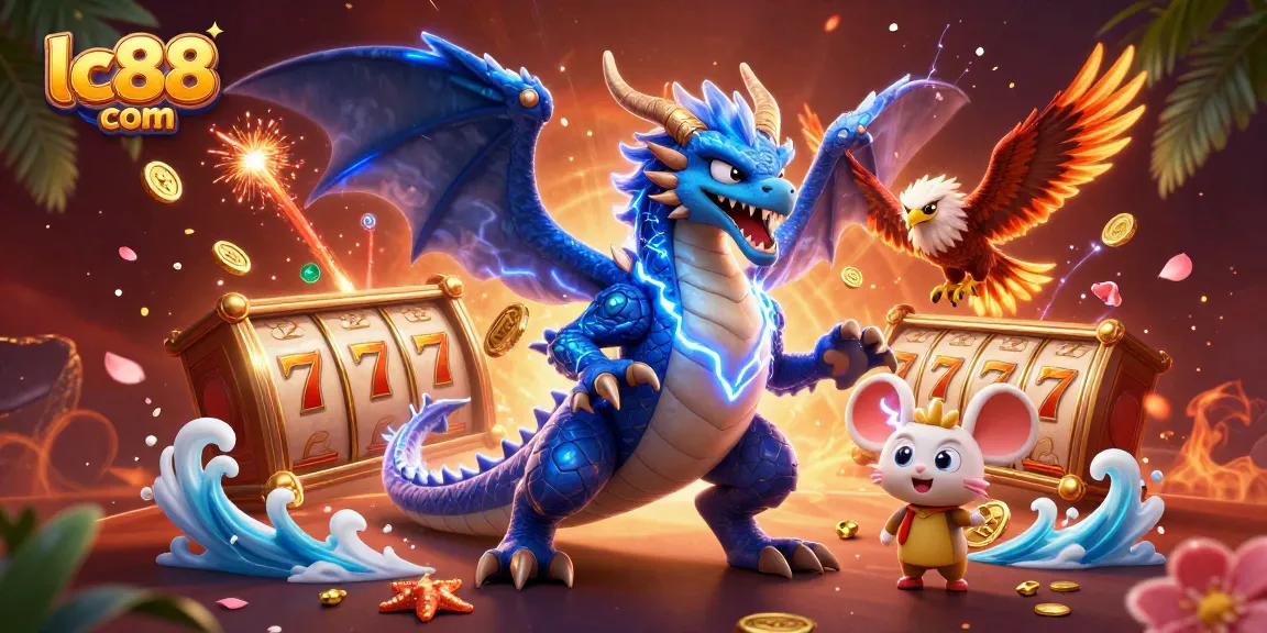 Experience the thrill of lc88 com with dynamic gambling elements and vibrant characters in a vivid casino setting.