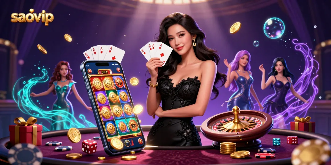 Experience the thrill of saovip with an elegant gaming scene featuring stunning casino elements.