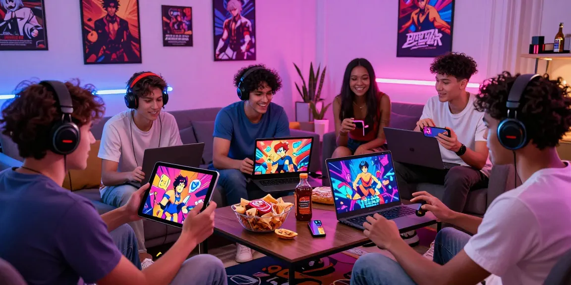 Community enjoying gay hentai games on devices with vibrant atmosphere.