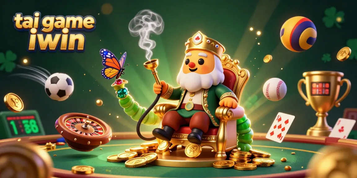 Engage with tai game iwin through an immersive illustration showcasing exciting casino elements.