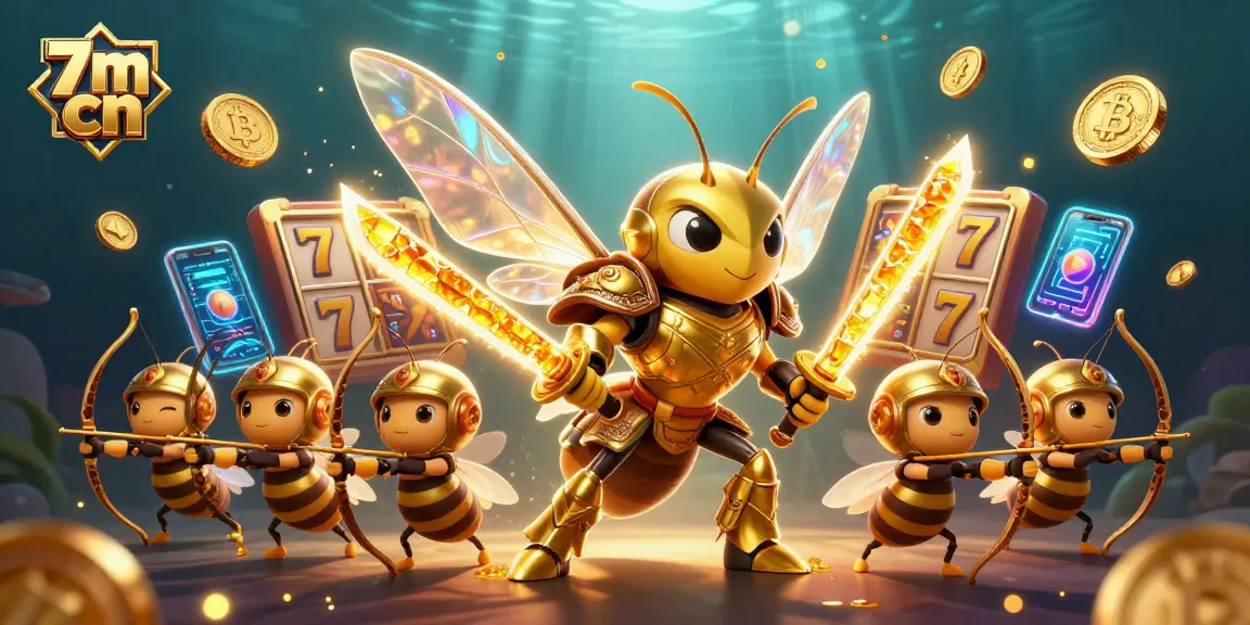 Engage with 7m cn as a golden hornet samurai in a vibrant casino-themed scene.