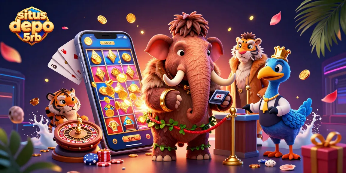 Experience thrilling gameplay at situs depo 5rb with unique casino characters and vibrant slot game elements.