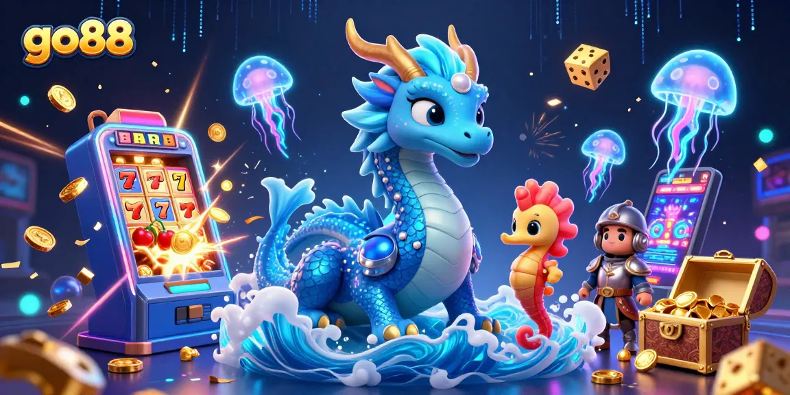 Experience thrilling wins at go88 with a vivid 3D dragon and dazzling casino elements.