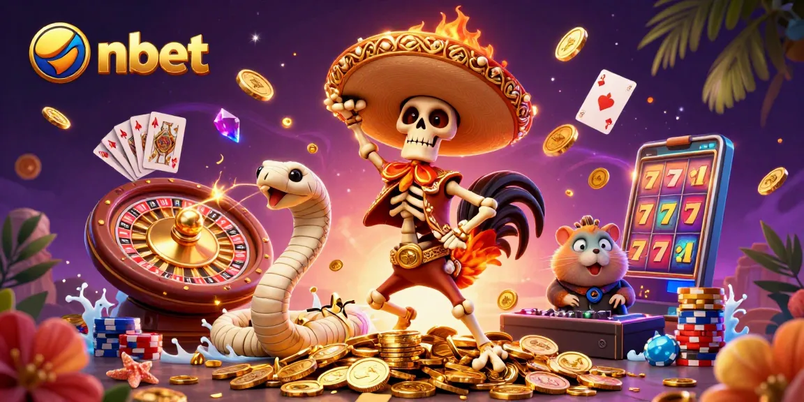 Experience winning moments with nbet amidst 3D casino festivities with vibrant characters and rich details.
