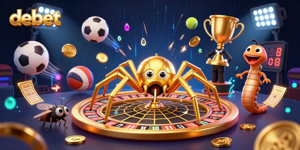 Place bets at debet while enjoying an exciting gaming atmosphere with vibrant elements.