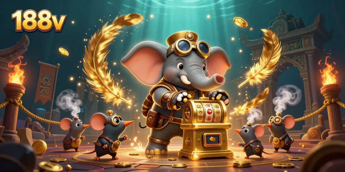 Experience thrilling gameplay at 188v with vibrant slot machines and steampunk designs.