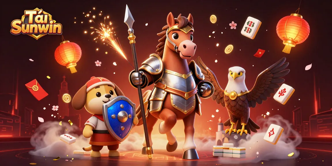 Tải Sunwin and experience vibrant casino excitement with knights and festive game elements.