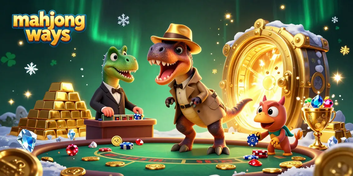 Experience exciting mahjong ways gameplay with vibrant casino characters amidst gold treasures and animated elements.