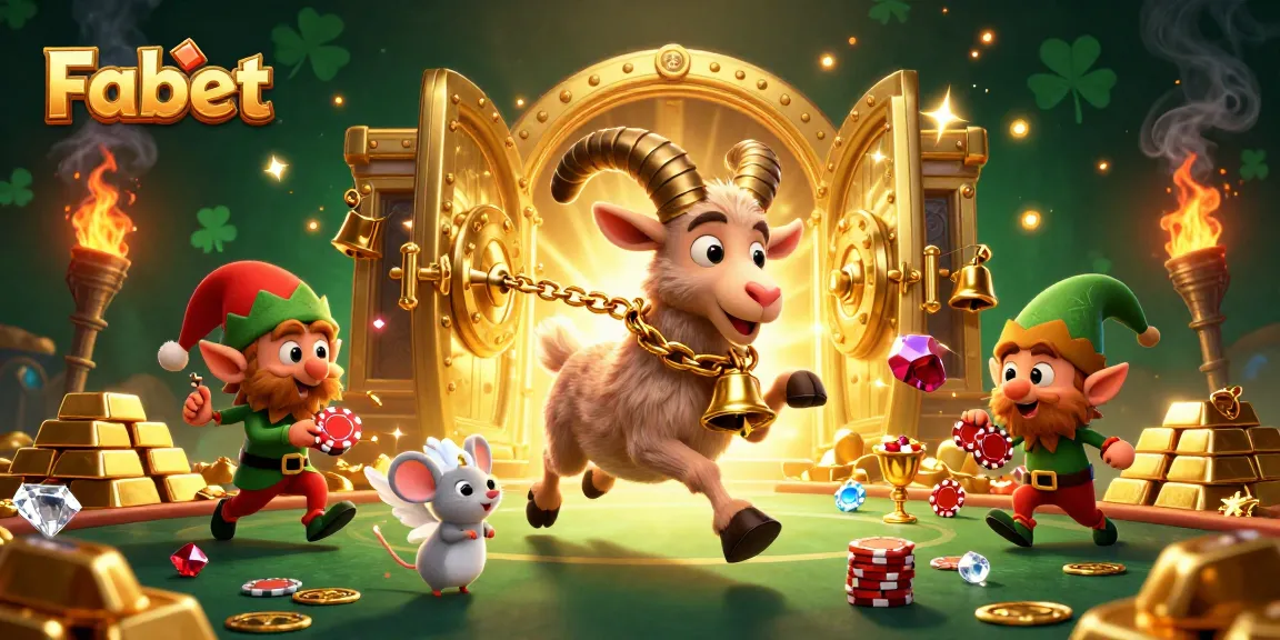 Join the exciting world of Fabet with lively characters in a vibrant casino scene, winning big!