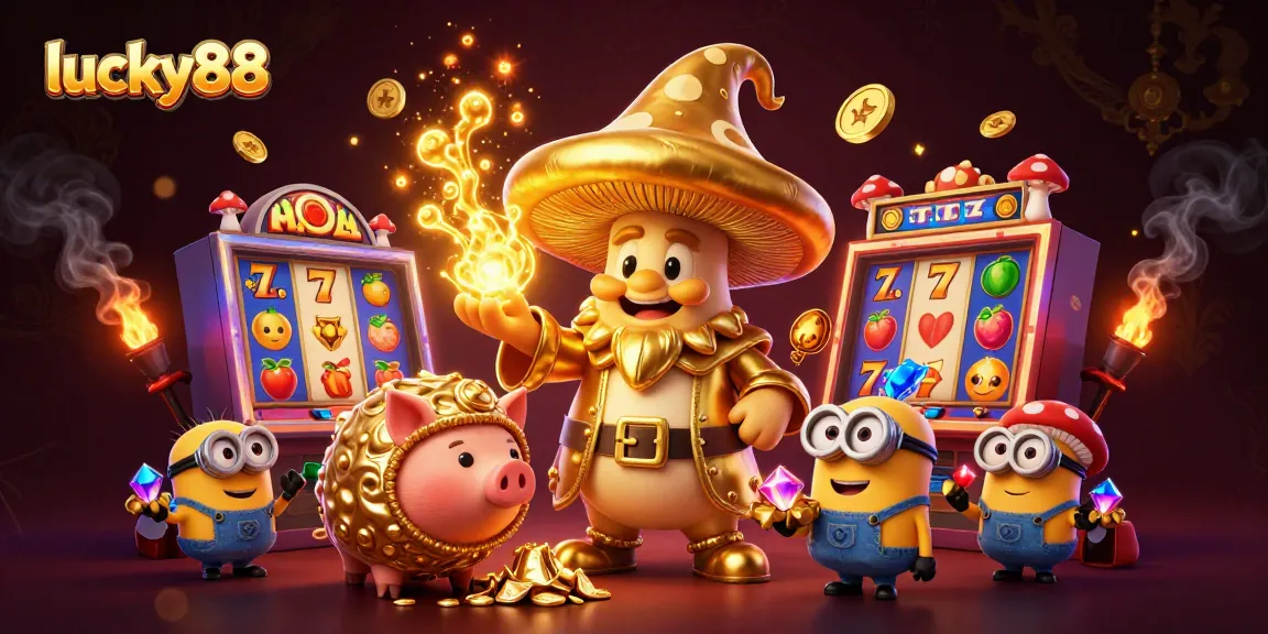 Engage with lucky88's interactive gaming experience featuring golden treasures and enchanting characters.