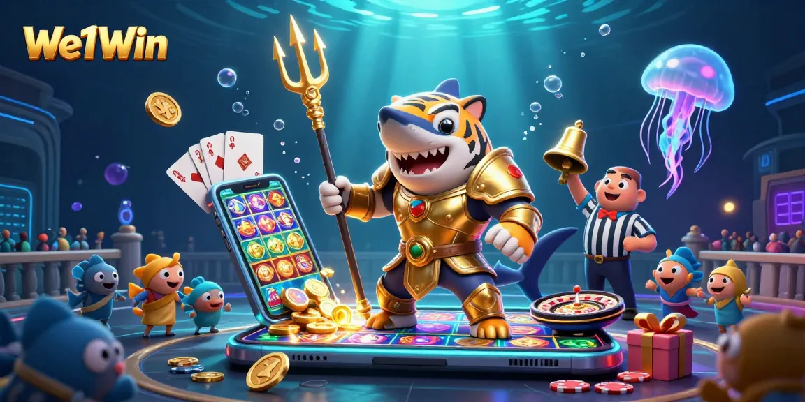 Experience thrilling gaming at We1Win with vibrant slot games and dynamic prizes in a dazzling underwater arena.