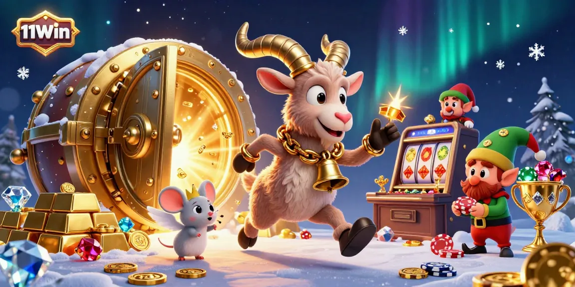 Experience the vibrant excitement of 11WIN's holiday-horror casino with Krampus and mischievous elves.